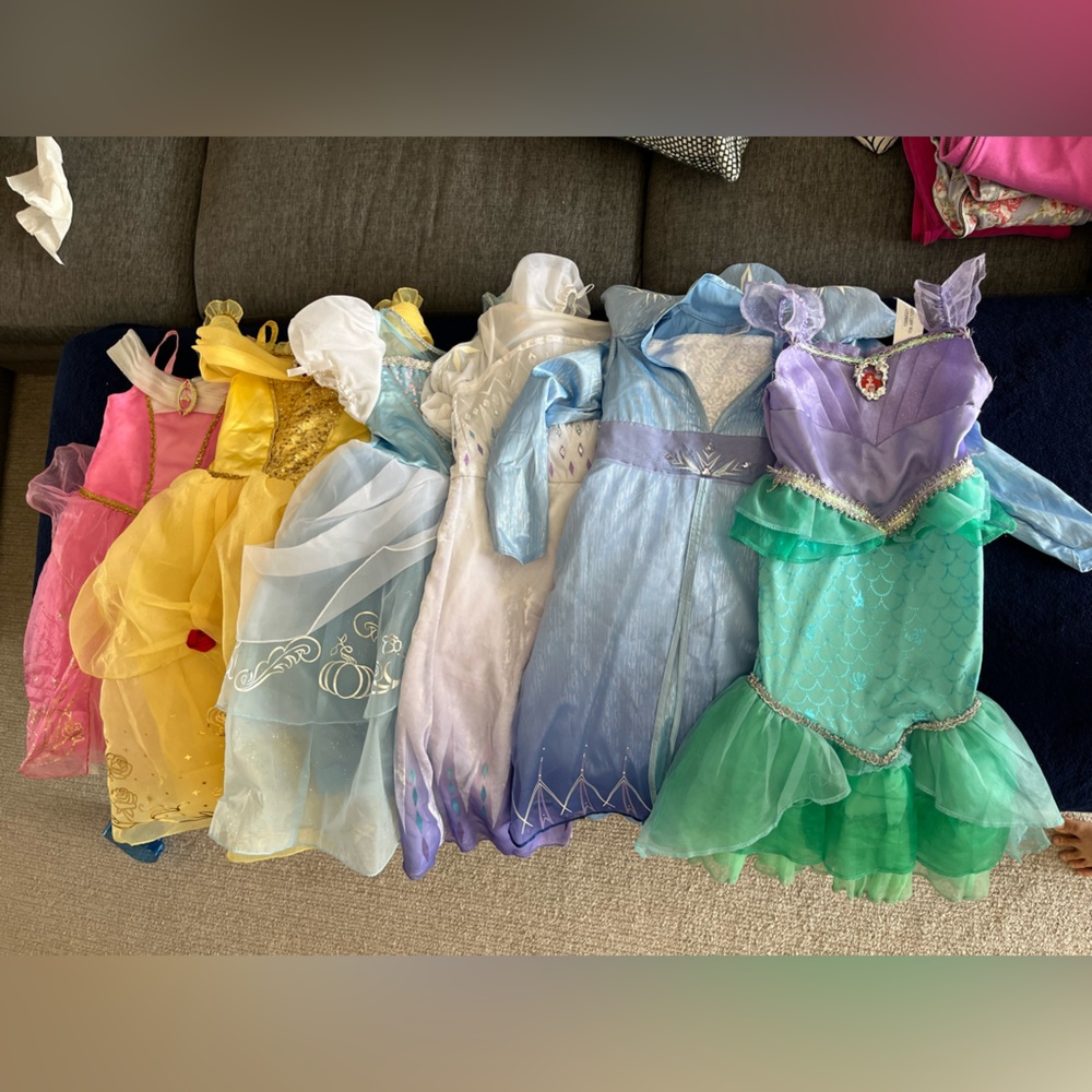 Lot of 6 Disney princess dresses / costumes